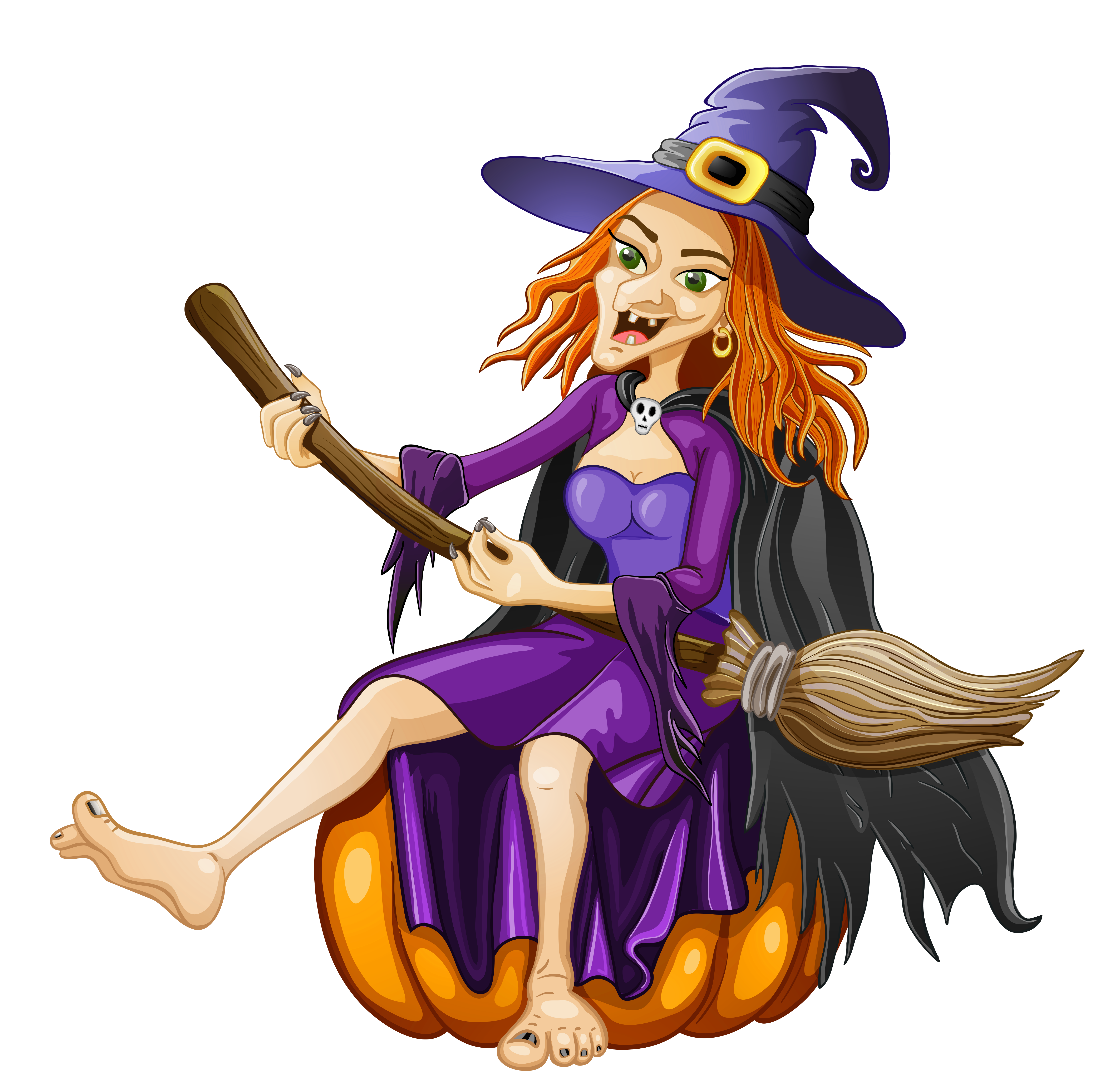 Witch clipart pumpkin. Halloween with png gallery