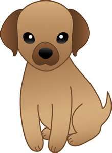 clipart puppy brown puppy