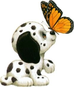 Dog dogs kids baby. Clipart puppy butterfly