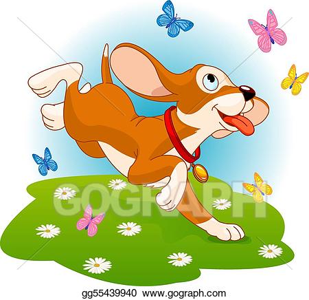Clipart puppy butterfly. Vector and butterflies illustration