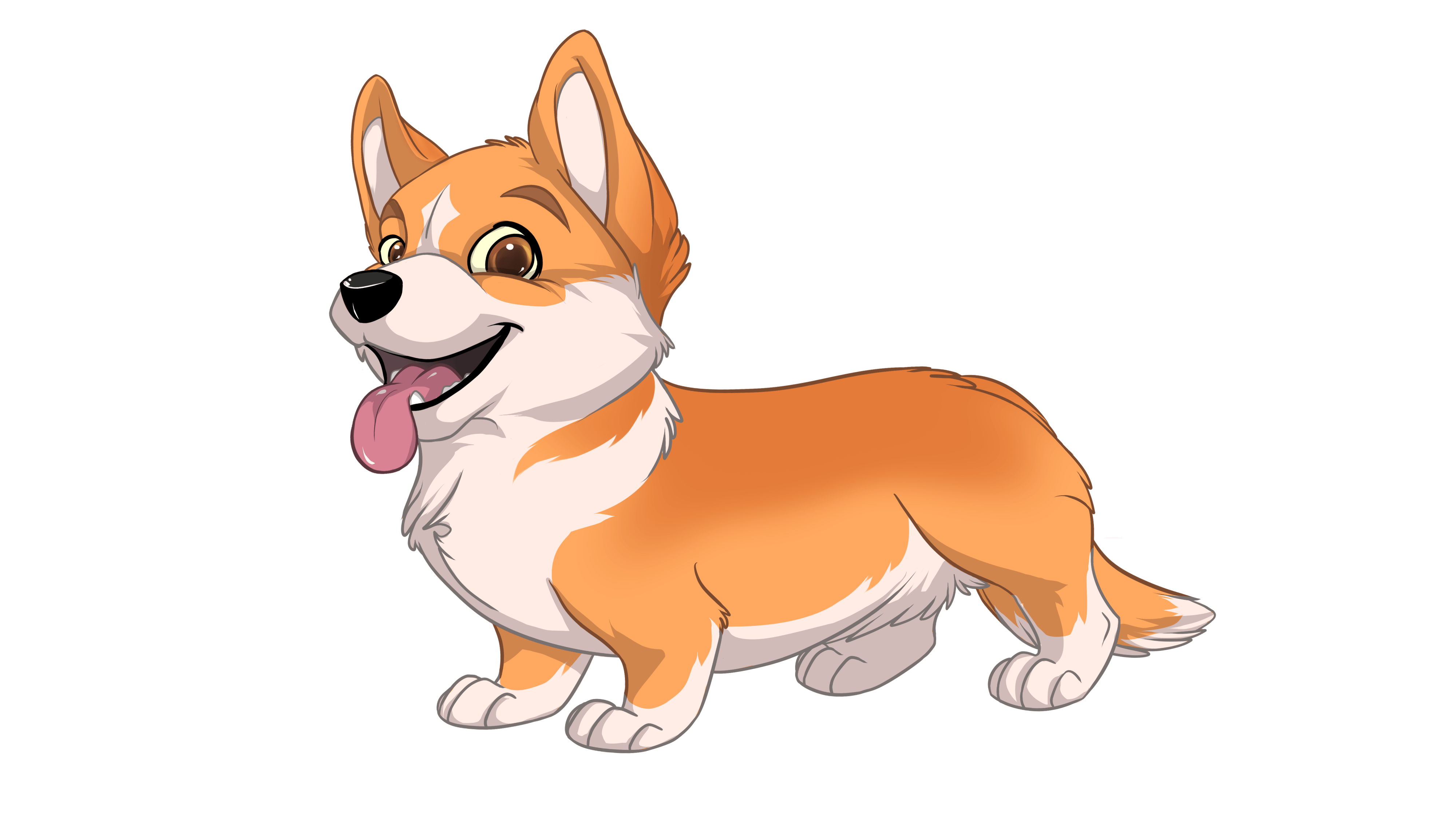 Cartoon Corgi Drawing