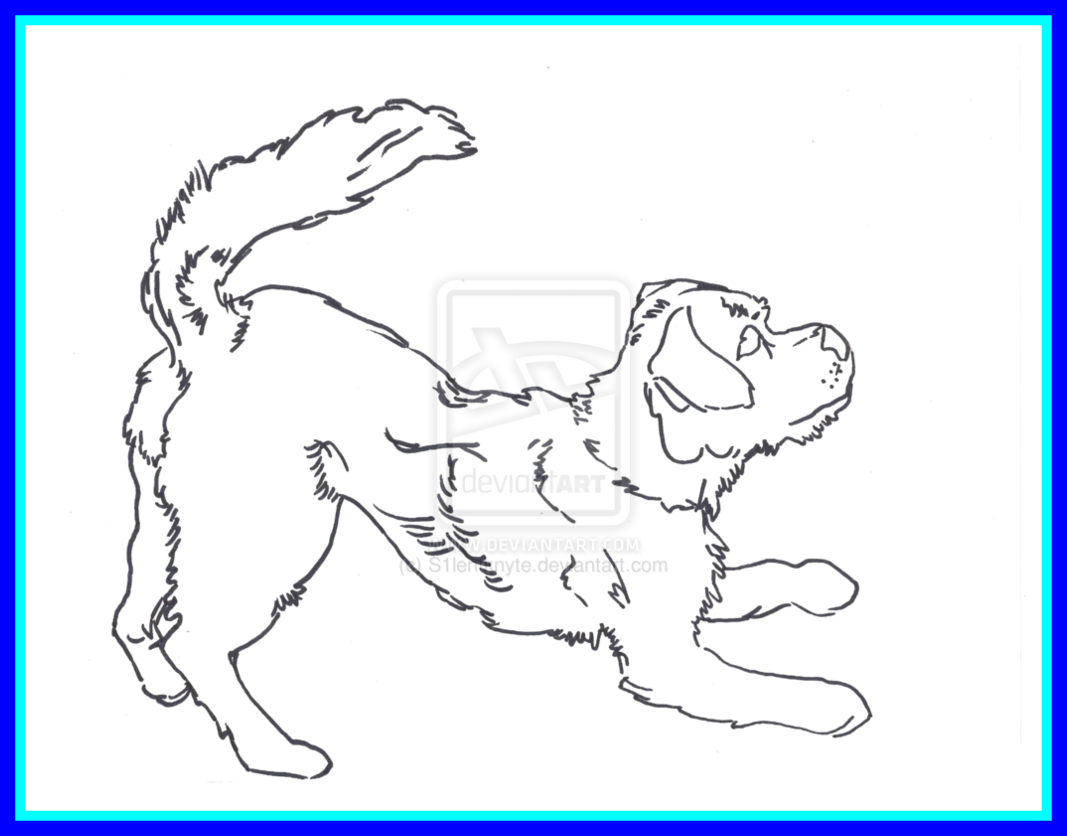 clipart puppy outline