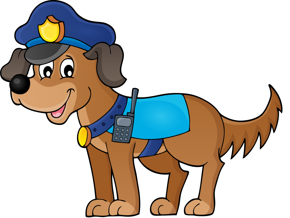 clipart puppy police