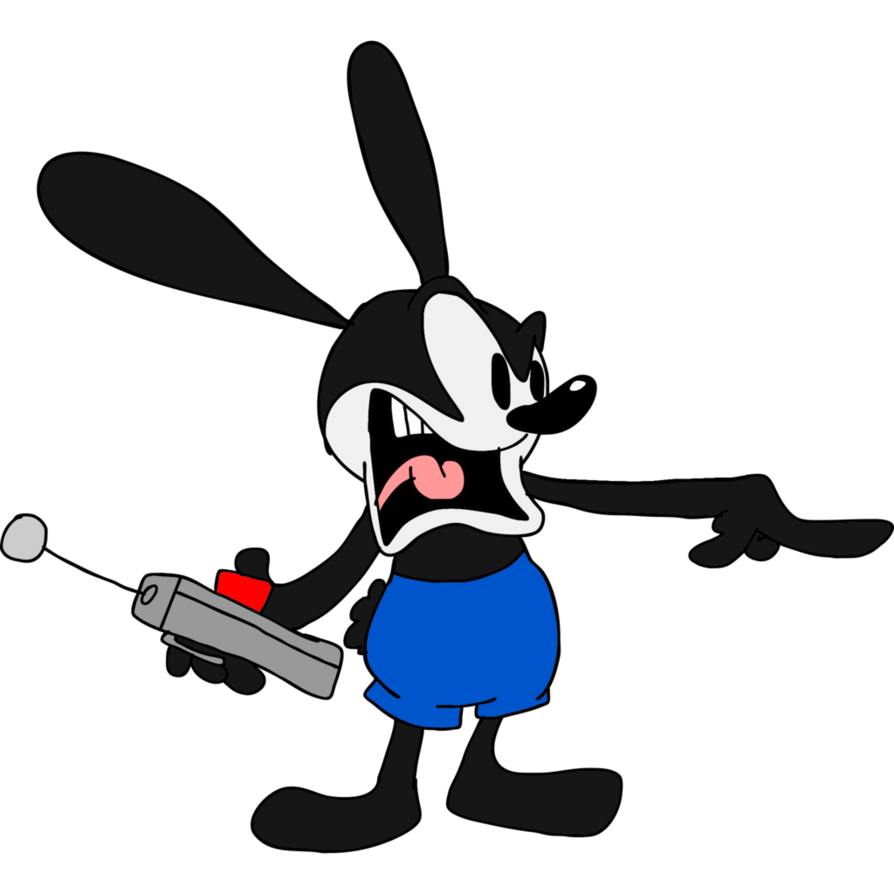 Clipart rabbit angry. Oswald the by superzachbros