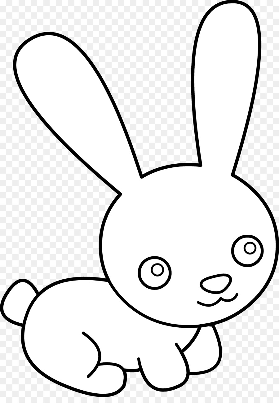 clipart rabbit black and white