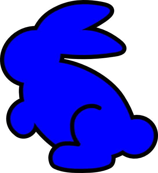 clipart rabbit blue