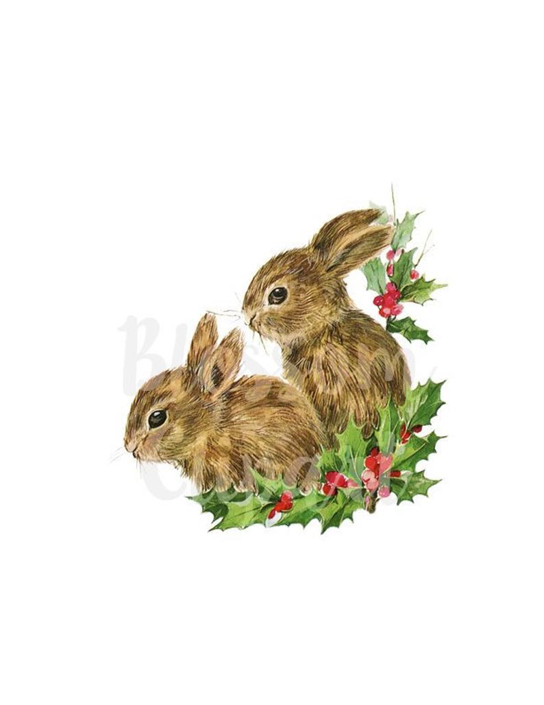 clipart rabbit christmas