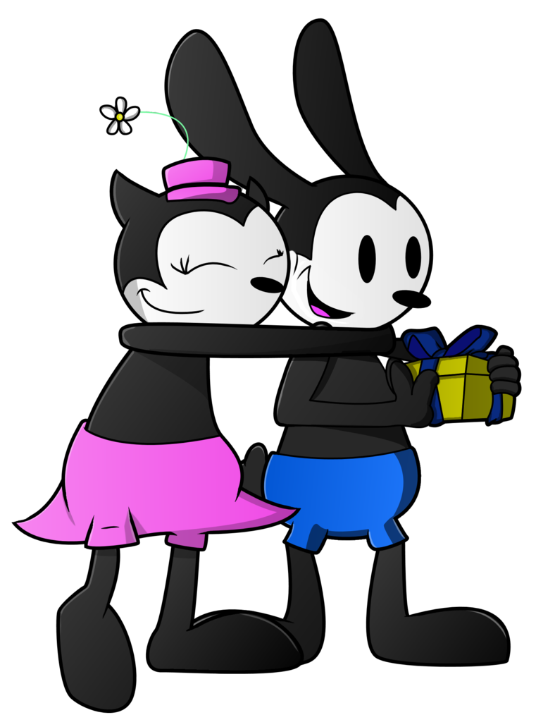 Clipart rabbit happy birthday. Oswald and ortensia by