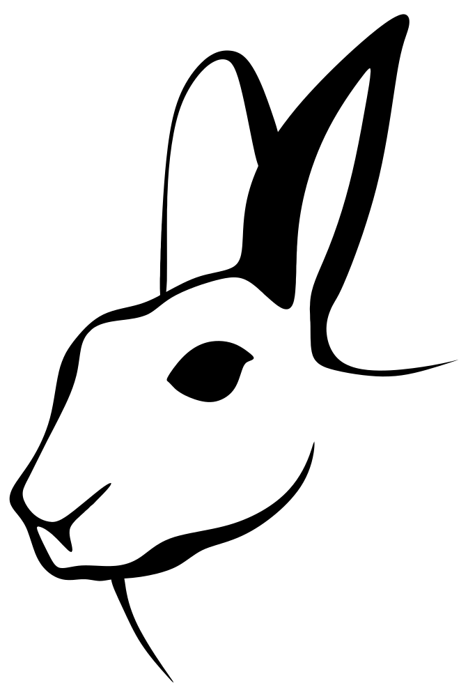 Onlinelabels clip stylized. Clipart rabbit line art