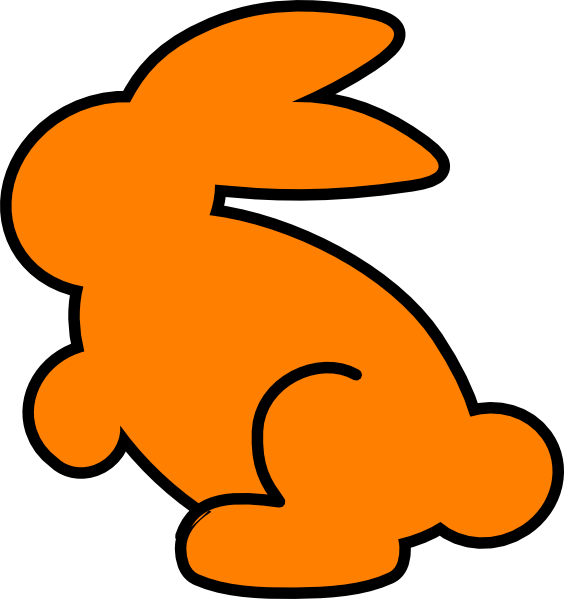 orange clipart rabbit
