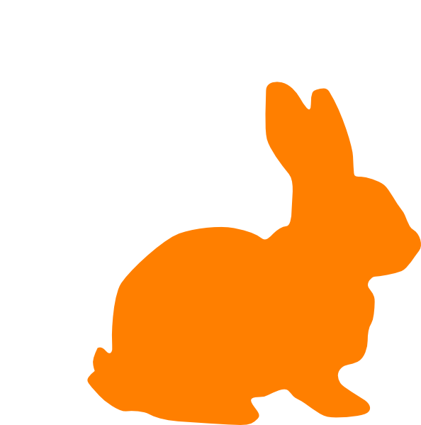 clipart rabbit orange