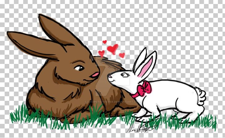 Domestic hare mammal reindeer. Clipart rabbit pair