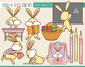 clipart rabbit school