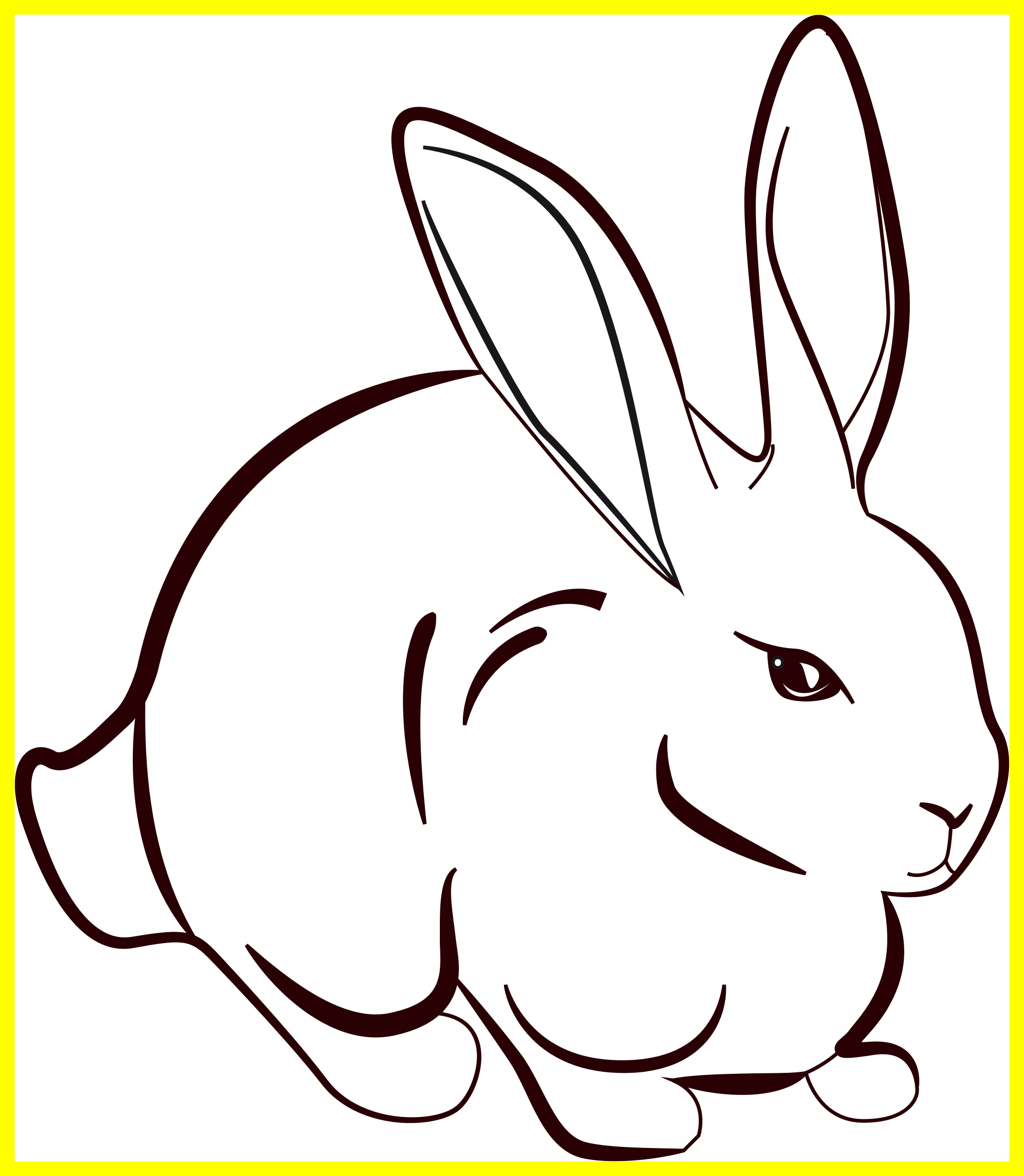 Clipart rabbit sketch, Clipart rabbit sketch Transparent FREE for