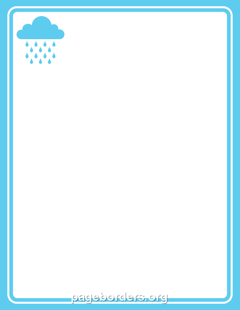 Border clip art page. Clipart rain borders