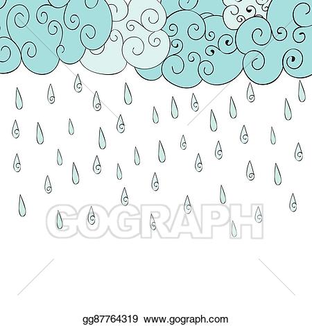 Vector art autumn eps. Clipart rain curly