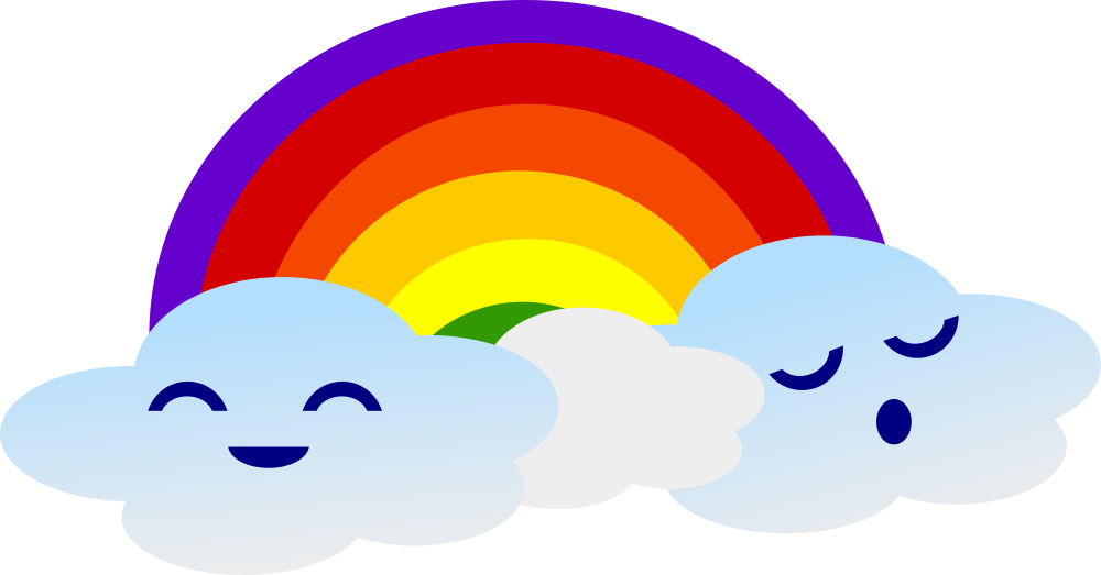 Kawaii clipart printer. Onlinelabels clip art rainbow