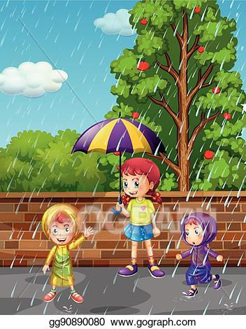 clipart rain rainy season