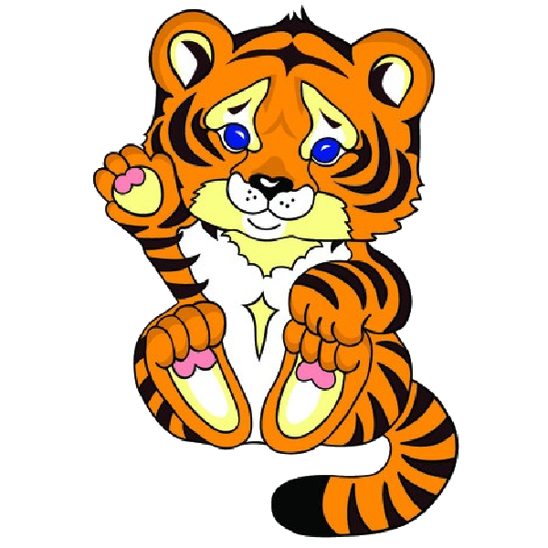 Baby pencil and in. Clipart tiger sad