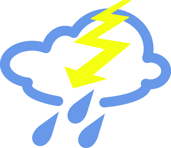 Thunder storms symbol clip. Windy clipart weather nice