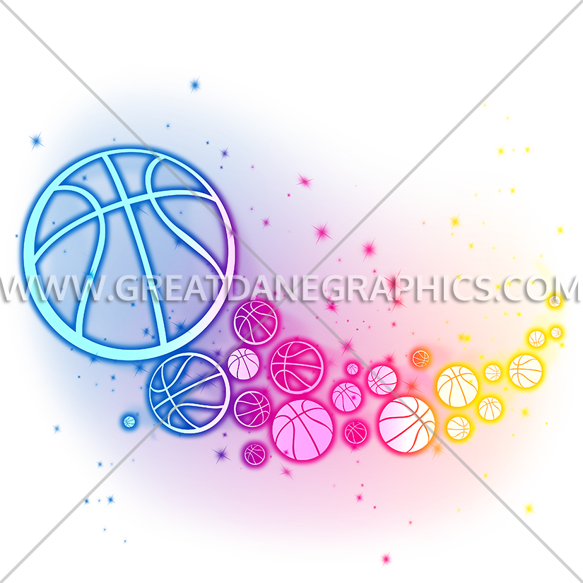 clipart rainbow basketball