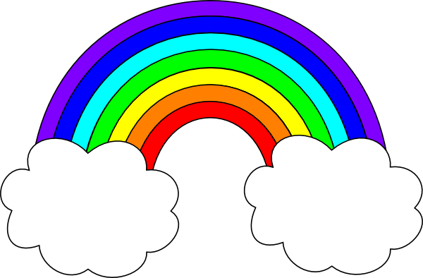 clipart rainbow cartoon