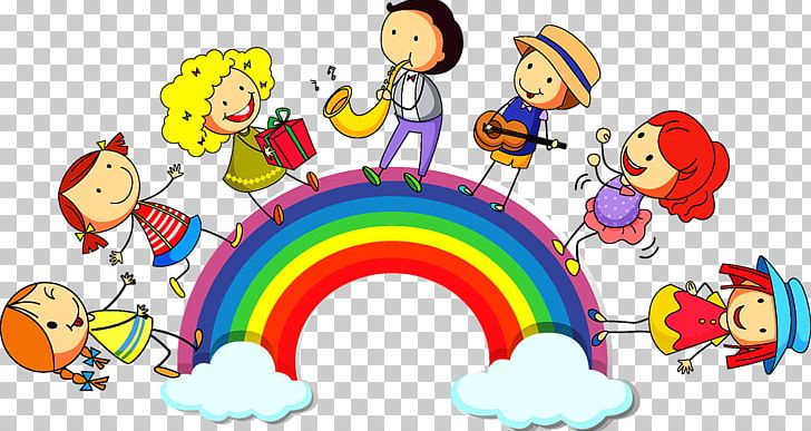 clipart rainbow child