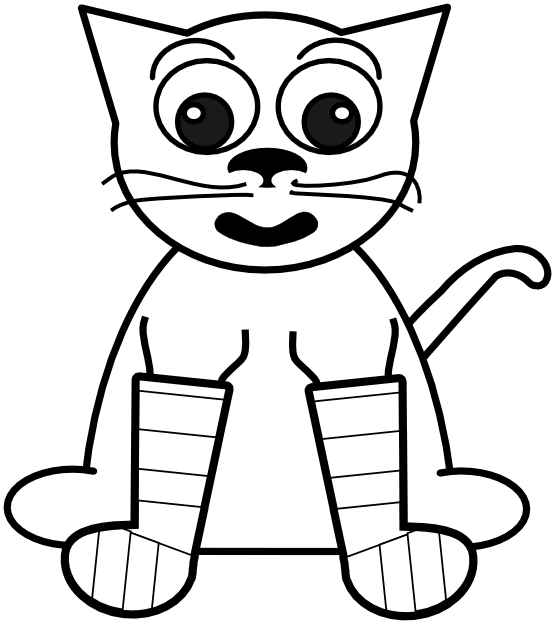 sock clipart black and white