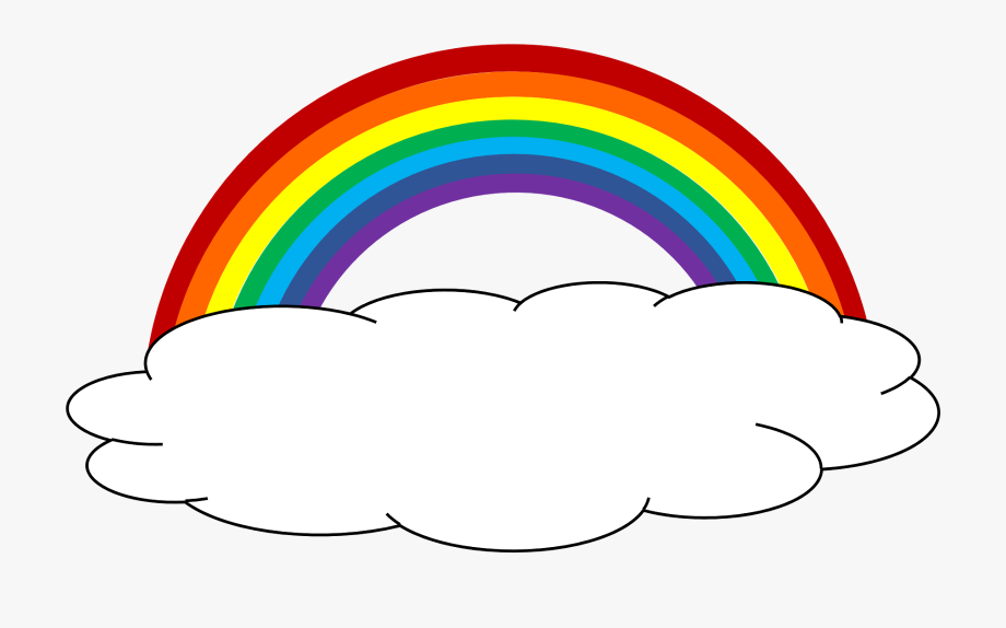 clipart rainbow cloud