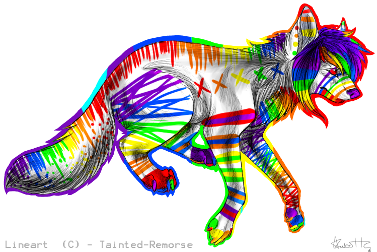clipart rainbow dog