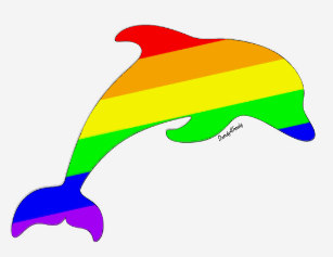 T shirts shirt design. Dolphin clipart rainbow