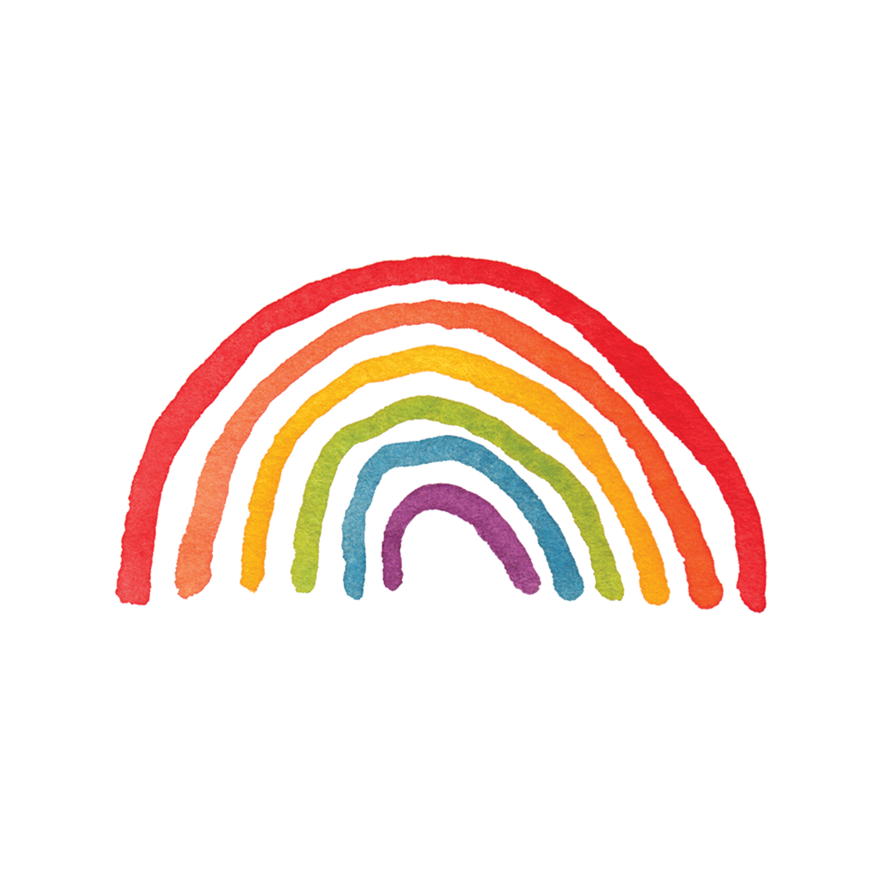 clipart rainbow doodle