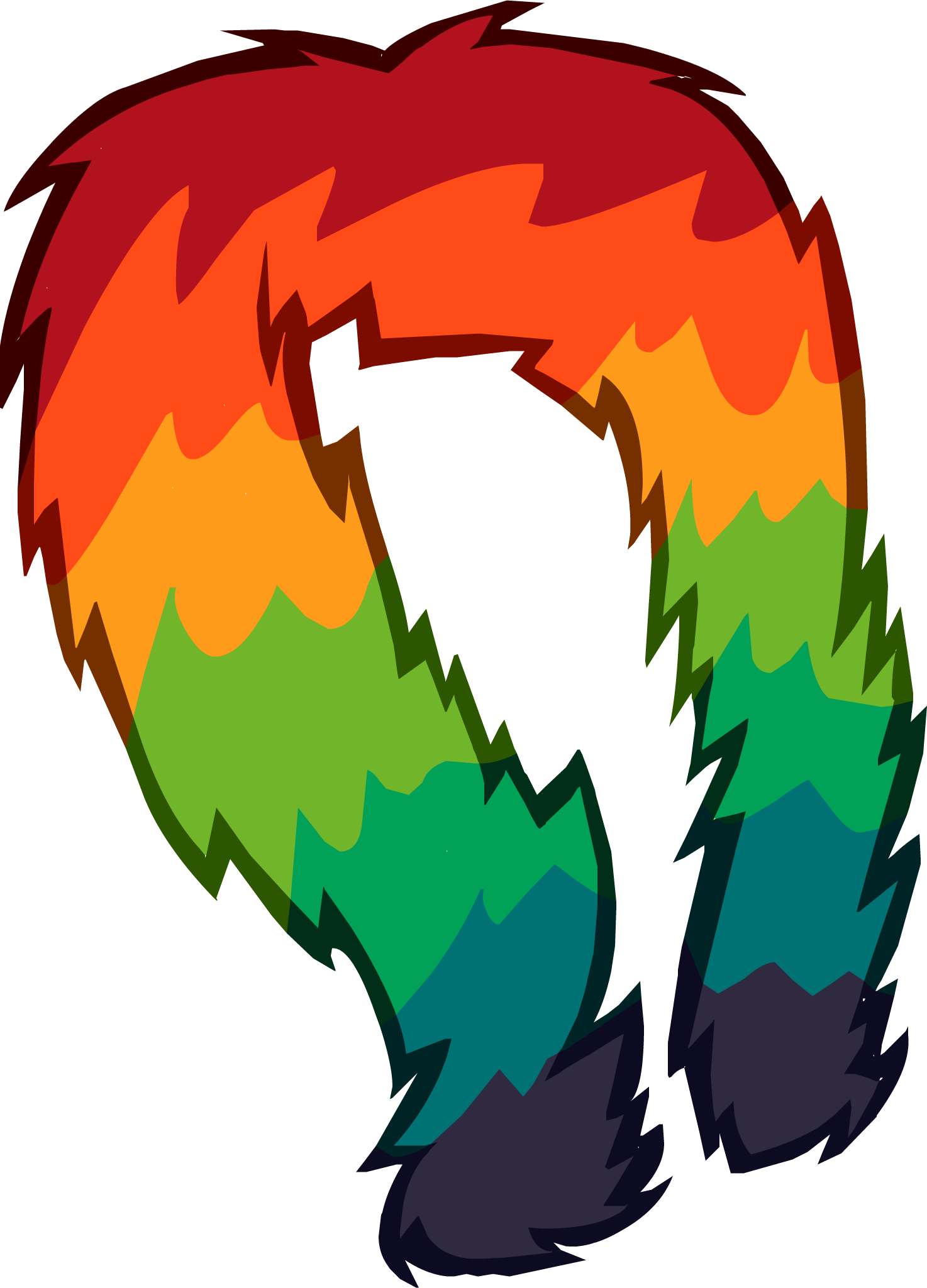 clipart rainbow feather