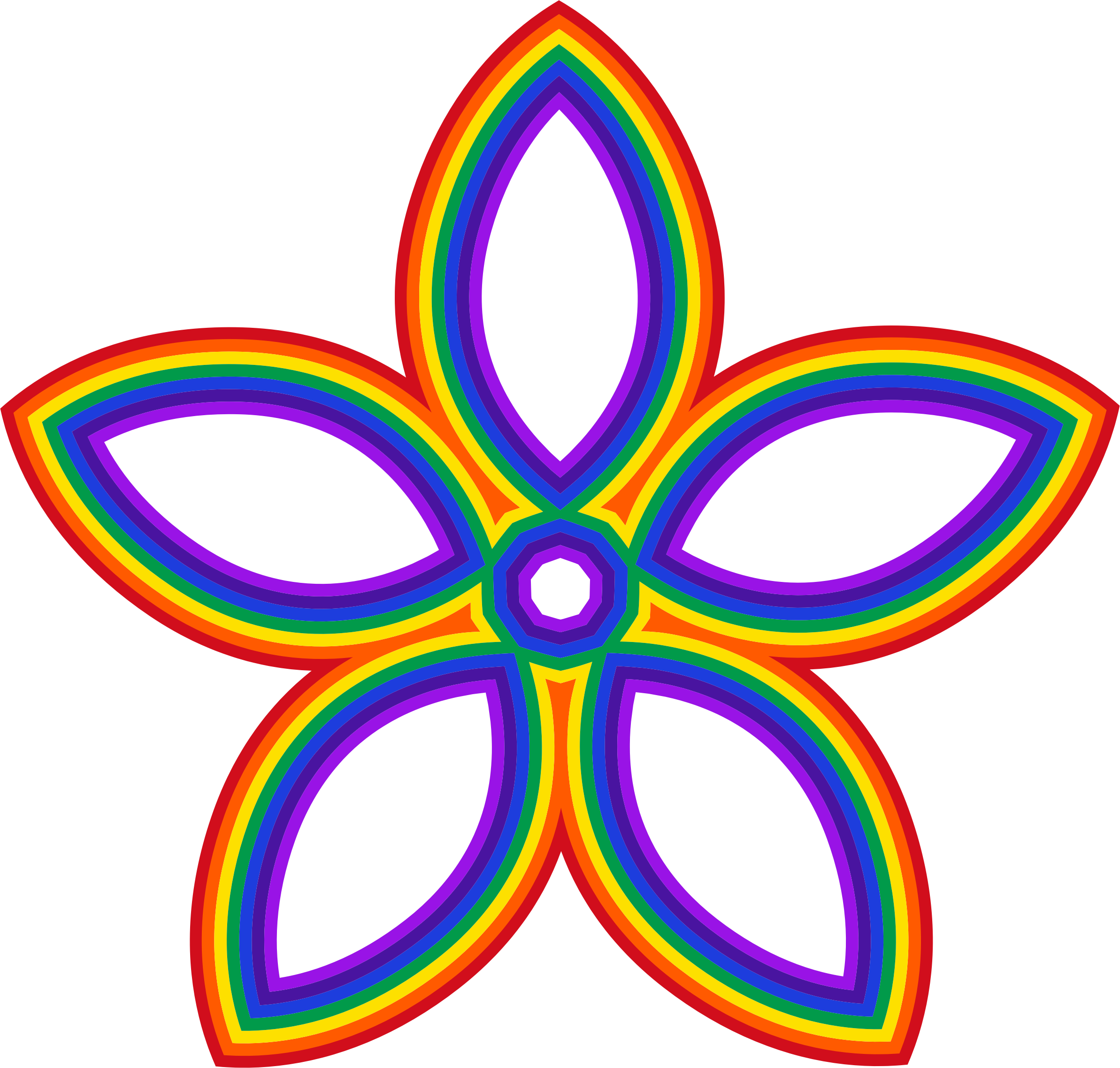 clipart rainbow flower