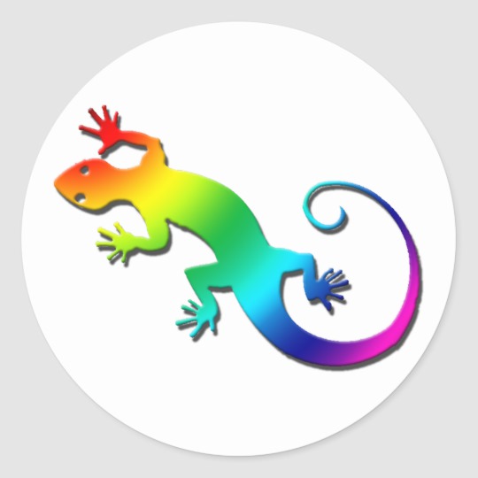 lizard clipart rainbow