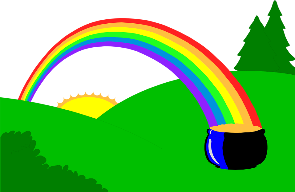 clipart sunshine rainbow