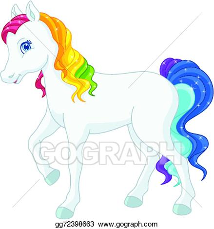 clipart rainbow horse