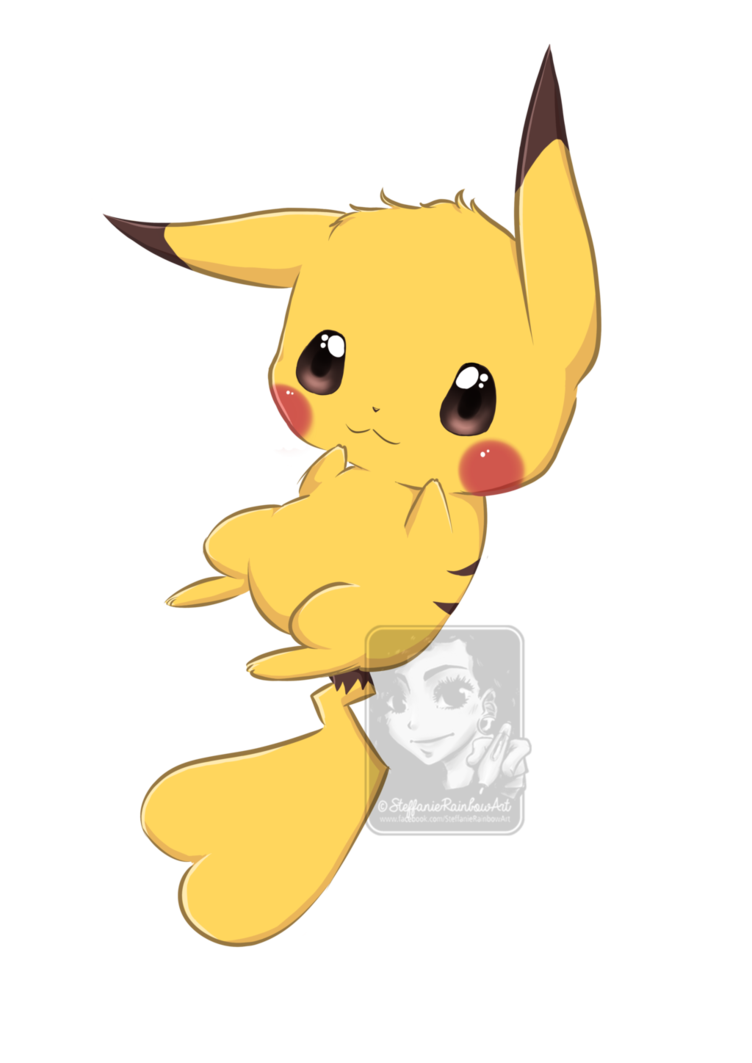 Pikachu by shihonrainbow on. Clipart rainbow kawaii