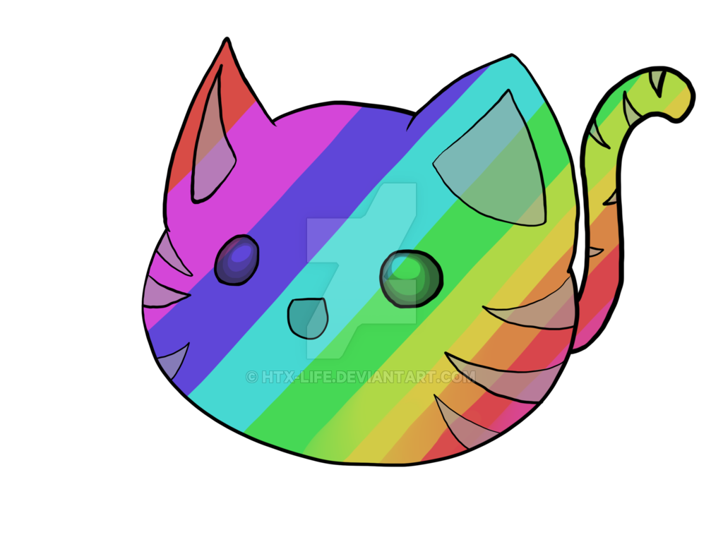 clipart rainbow kitten
