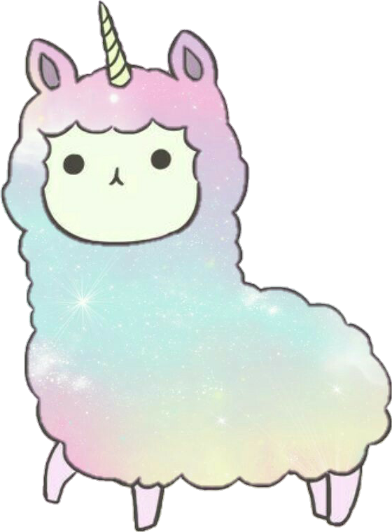 Alpaca unicorn animal stickers. Llama clipart rainbow