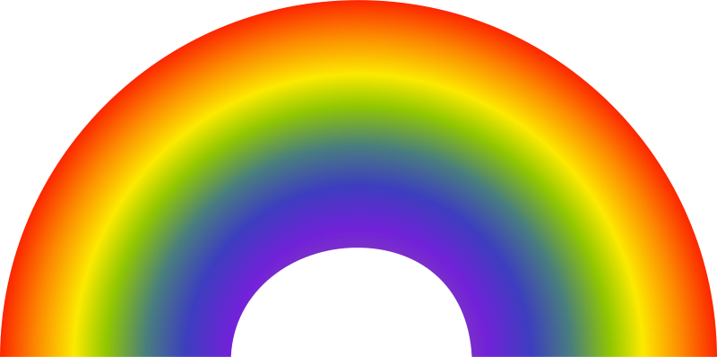 clipart rainbow outline