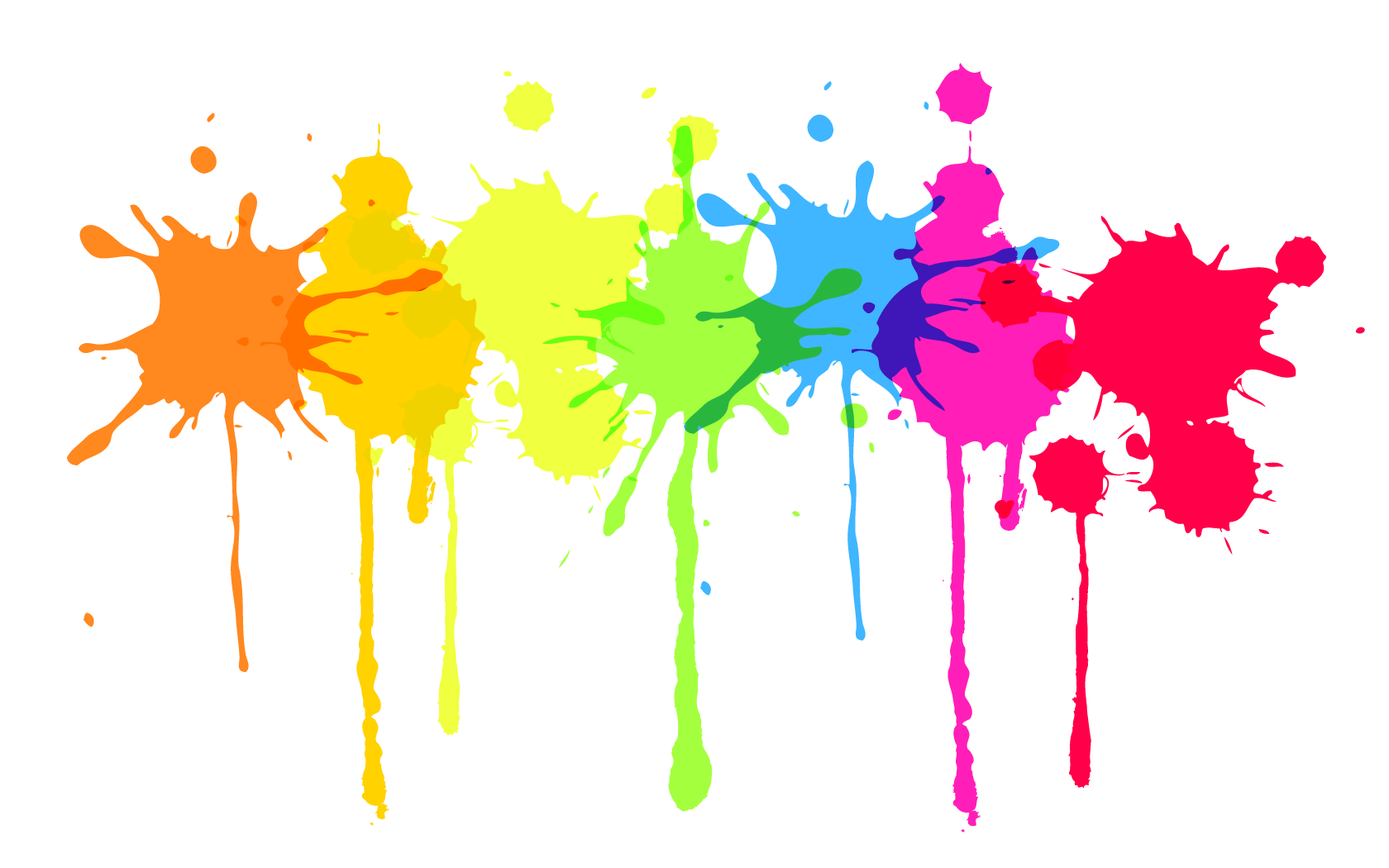 Rainbow splatter clip art. Paintball clipart splashed paint