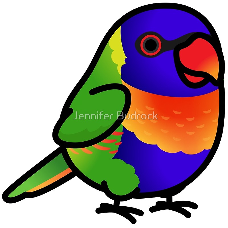 clipart rainbow parrot