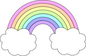 clipart rainbow pastel