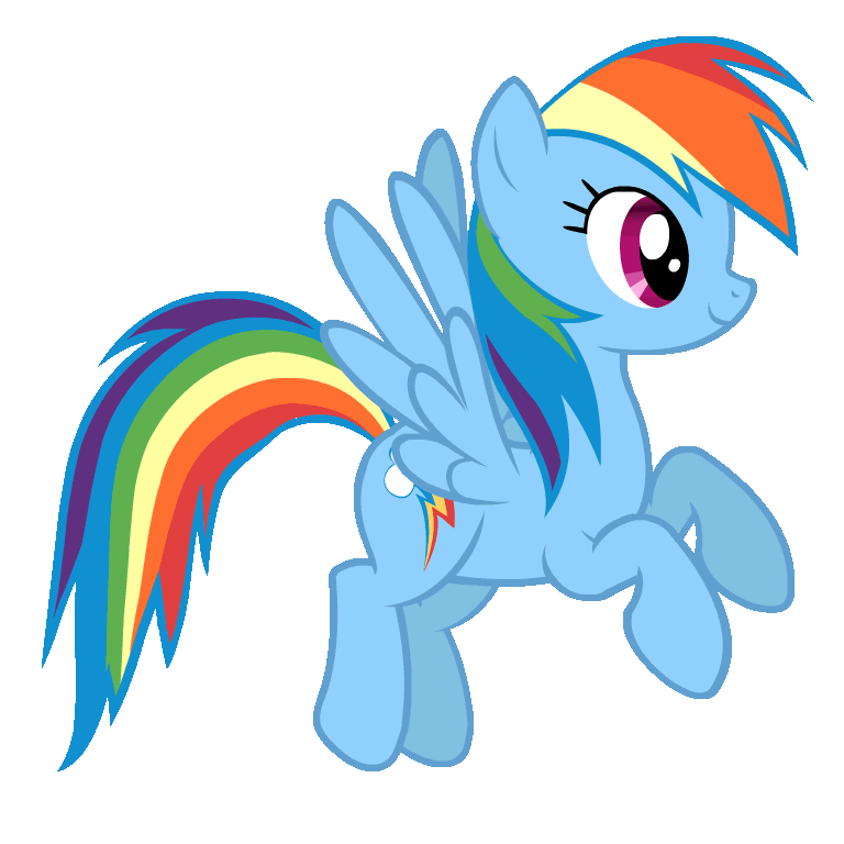 clipart rainbow pony