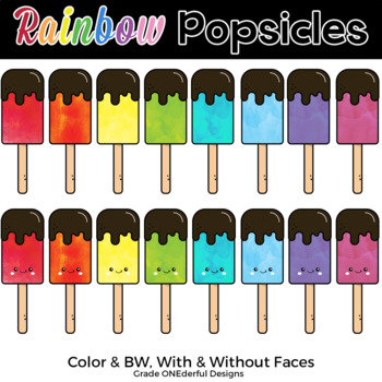 clipart rainbow popsicle