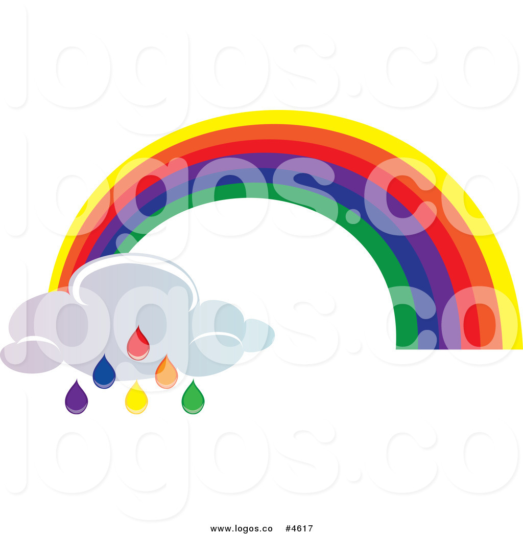 clipart rainbow rain