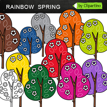 clipart rainbow spring
