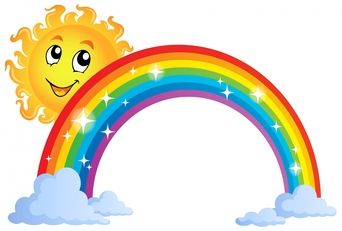 clipart rainbow sunshine