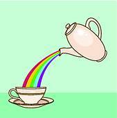 clipart rainbow tea
